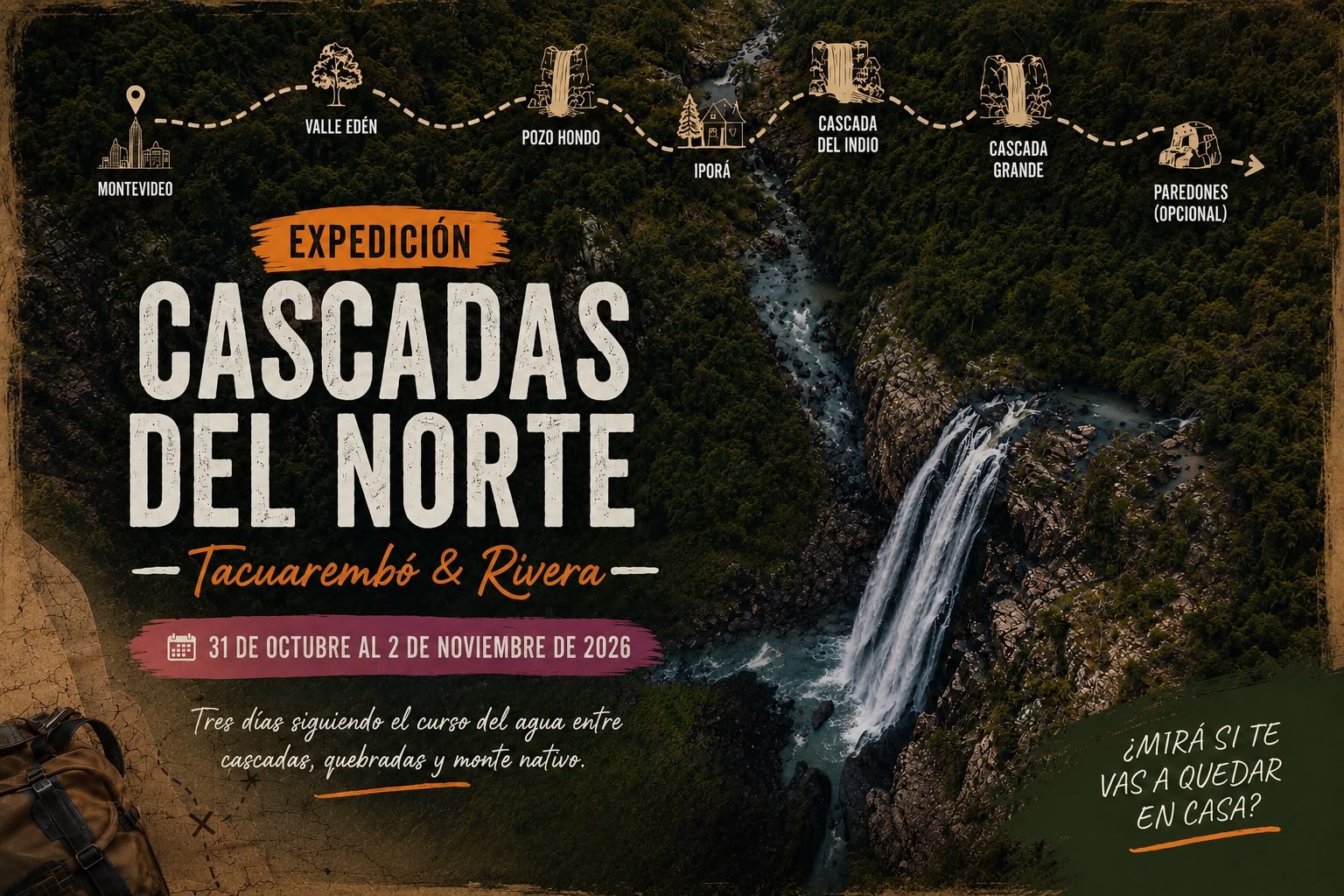 Expedición Cascadas del Norte en Tacuarembó y Rivera